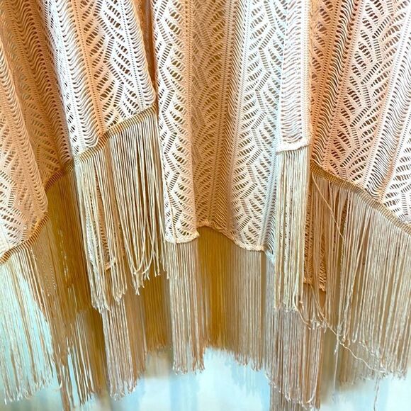 Lush Cream Lace Bohemian Kimono Cardigan Size M/L - Picture 3 of 6